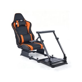 KFFKFF Adjustable Racing Wheel Stand, Sturdy Simulator Cockpit Steering Mount with Dual-Rail and Dual-Arm Design, Compatible with Logitech G27/G923/G920/G29, Thrustmaster T248P & More, Fanatec, PXN G