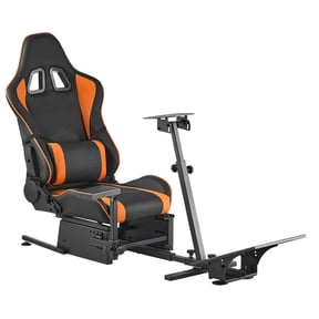 KFFKFF Adjustable Racing Wheel Stand, Sturdy Simulator Cockpit Steering Wheel Mount, Compatible with Logitech G25/G27/G29/G920/G923, Thrustmaster T300RS/TX F458/T500RS/T3PA-PRO (F1/GT), and CSR Pedal