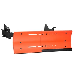 KFFKFF Adjustable Snow Plow Kit, 22-32 Inch Width, Universal Attachment for Snowblowers, Dual-Mode Operation, Detachable Design, Foldable Steel Blade, Effective Snow Removal, Black