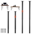 thumbnail image 1 of KFFKFF Adjustable Steel Table Legs, 24-40 in Height, 1200 lbs Load Capacity, Easy Installation, Suitable for Desks, Coffee Tables, Dining Tables, Workbenches, Set of 4, Black, 1 of 9