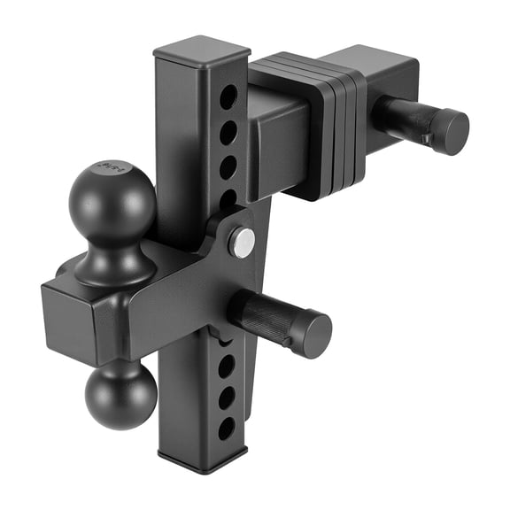 KFFKFF Adjustable Trailer Hitch for 2.5-Inch Receiver, Includes 2-Inch & 2-5/16-Inch Balls, Supports Up to 28,000 lbs GTW, 8-Inch Drop Design, Suitable for RVs, Trucks, and Off-Road Applications