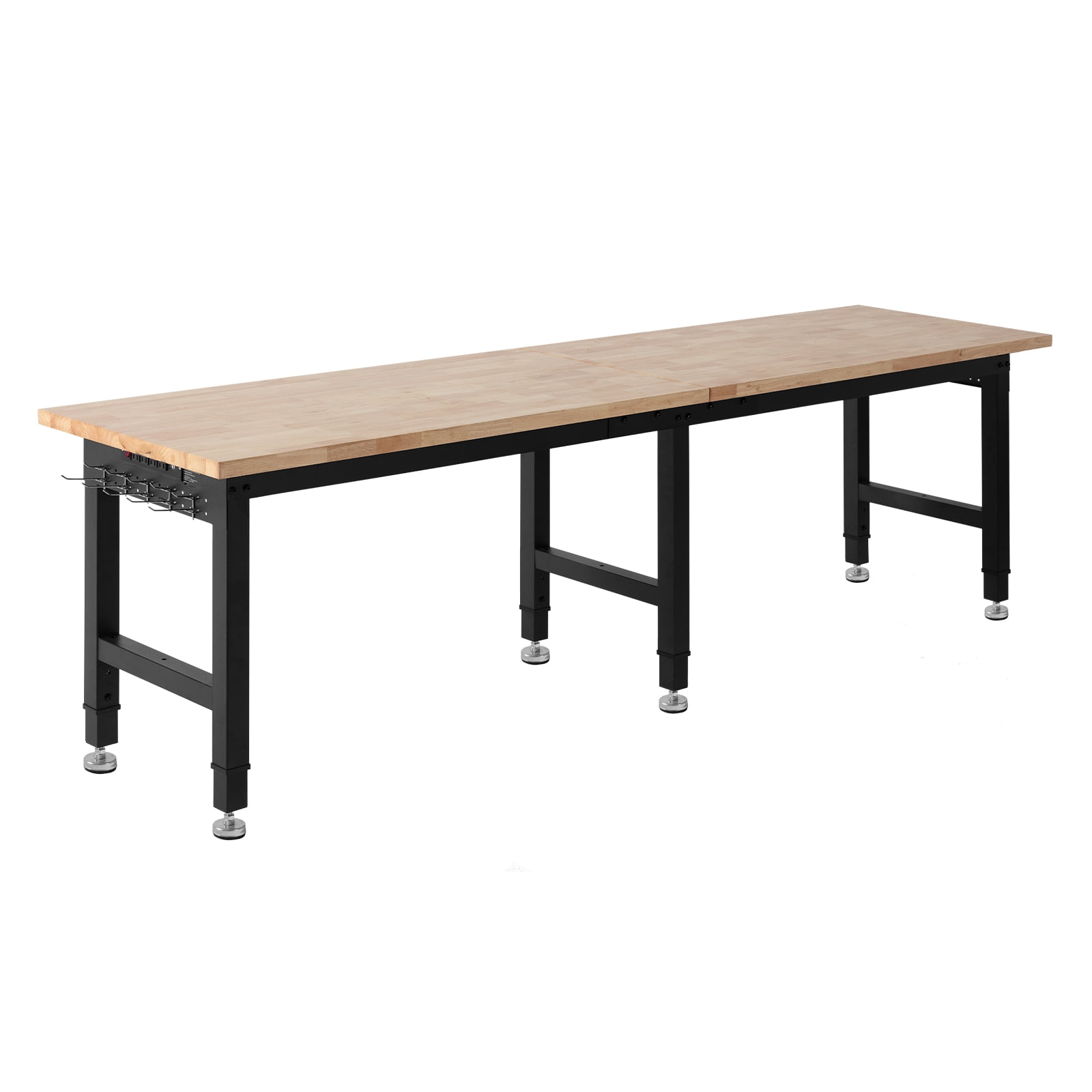 KFFKFF Adjustable Workbench with 5000 lbs Capacity, 96 x 24 Inch Oak ...
