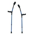 thumbnail image 1 of KFFKFF Adult Forearm Crutches, Aluminum, 11-Level Height & 4-Level Cuff Adjustability, Foldable, Lightweight Support for Leg Injuries, Surgery, Disabilities, 1 Pair, Capacity 350LBS, 1 of 9