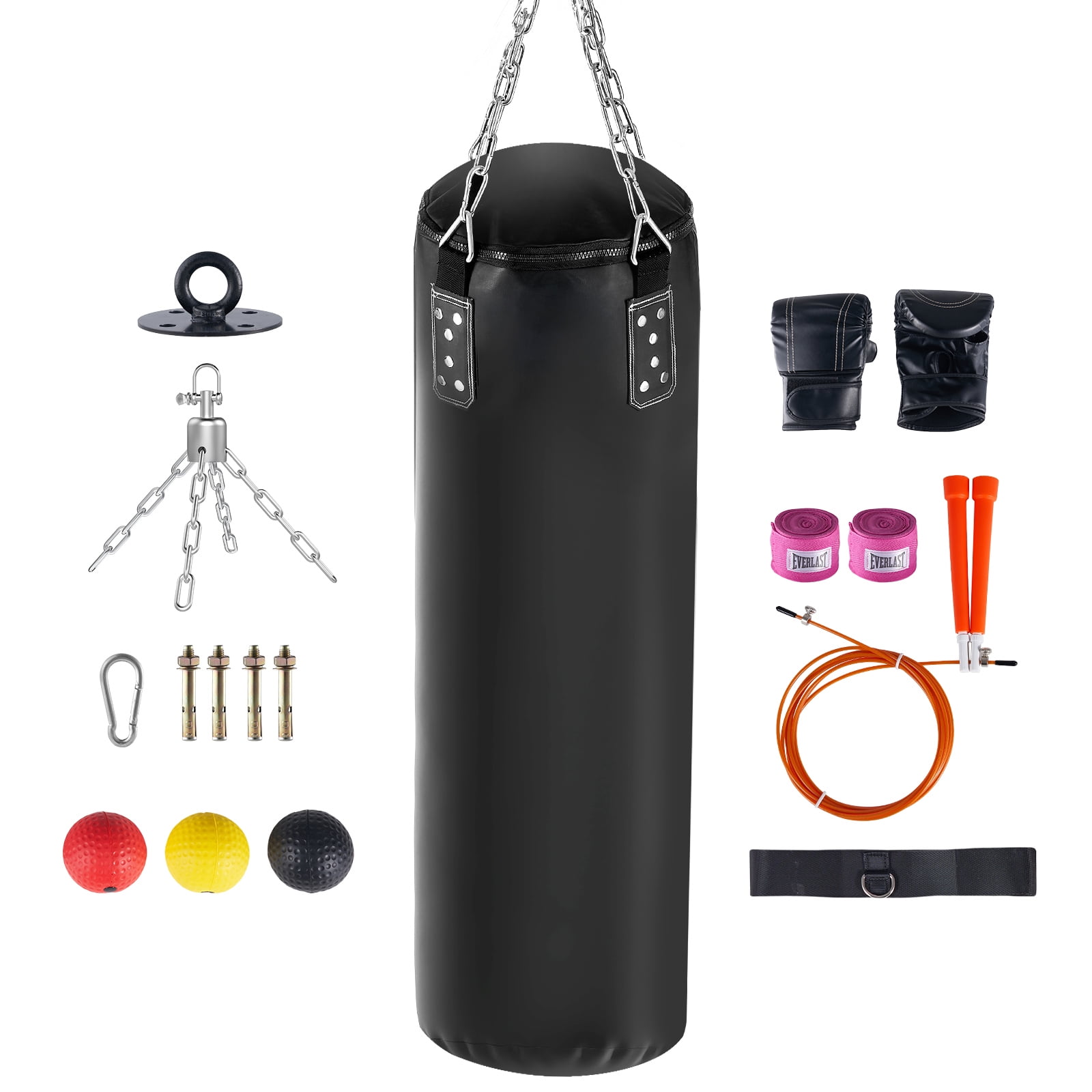 KFFKFF Adult Punching Bag, 4ft PVC Intense Boxing Bag Kit, Punching Bag ...