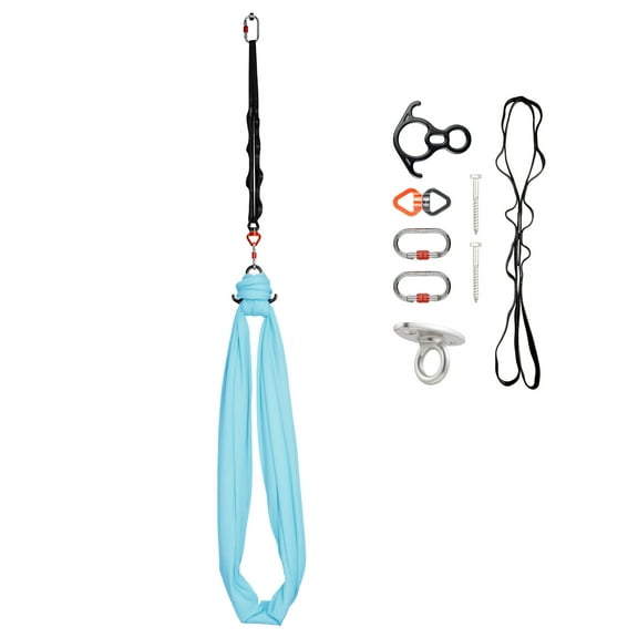 KFFKFF Aerial Yoga Hammock, 300 lbs Capacity, Durable Nylon Fabric with Daisy Rope and Carry Bag, Yoga Swing for Fitness and Relaxation, Suitable for Men and Women, Versatile Hammock and Swing
