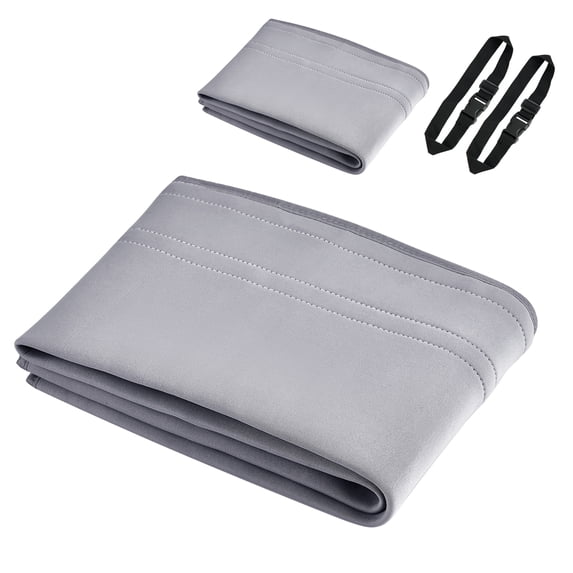 KFFKFF Air Cooling Unit Hose Shield, Mobile AC Duct Ventilation Protector, Insulating Cover for 5 & 5.9" Diameter Emission Tubes, Simple Set-Up with 2 Modifiable Strap Fasteners, Gray