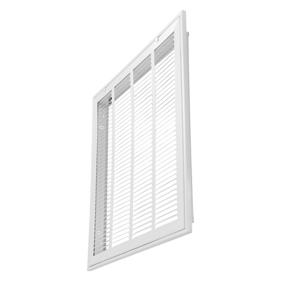 KFFKFF Air Filter Grille, Suitable for W20 x H20 Inch Duct Opening, Filter Excluded, Wall-Mounted Air Vent Cover, Powder-Coated Steel Air Grill with Removable Face/Door for 1 inch Filters