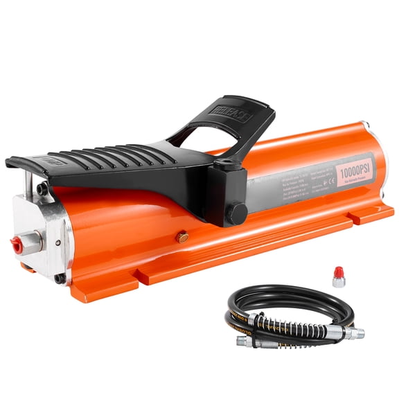 KFFKFF Air Hydraulic Pump with 0.18 Gal Tank, NPT 3/8 In Oil Exit, NPT 1/4 In Entry, Encased in Metal, Foot Operated Treadle Pump, Suitable for Detailed Industrial Machines & Aerospace Tools