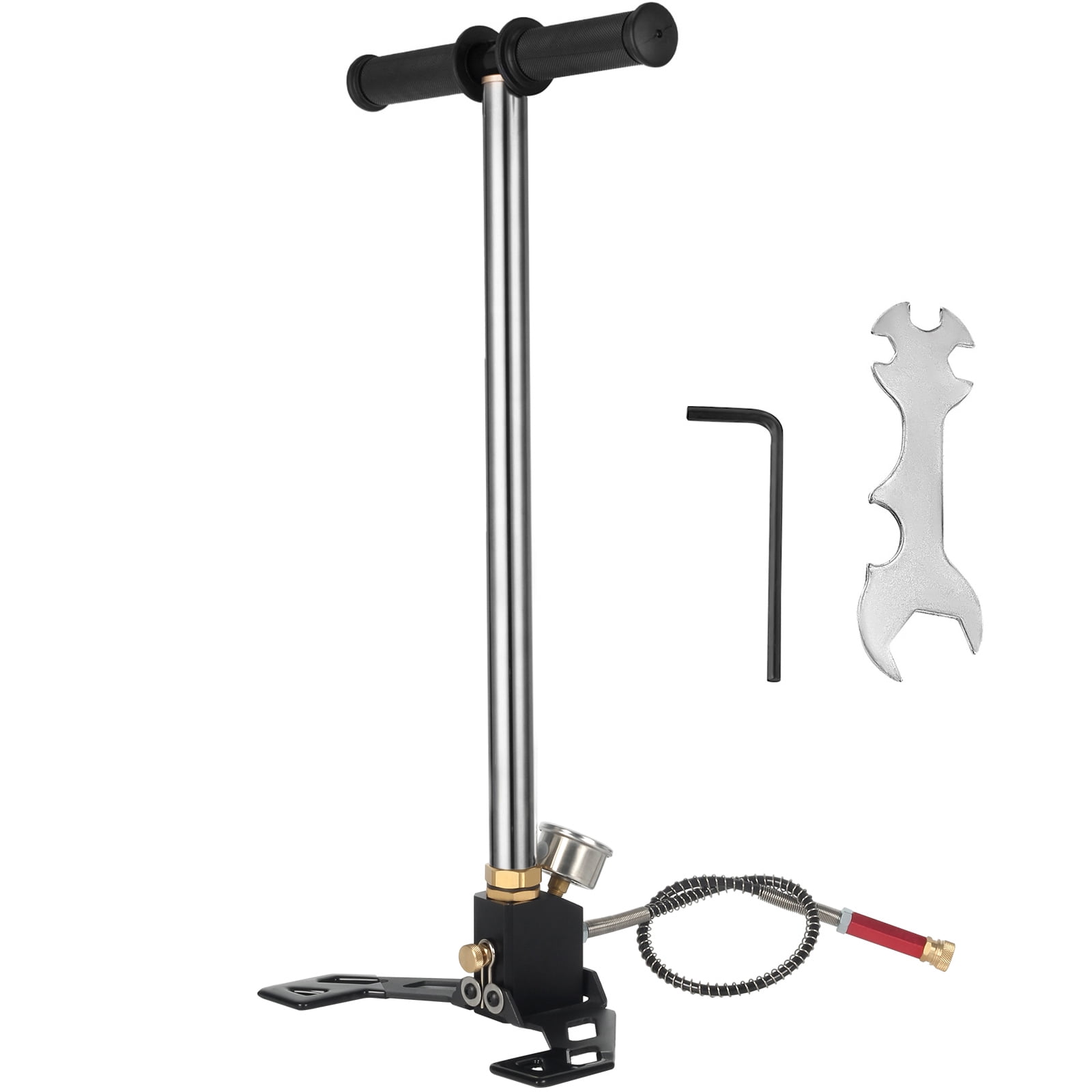 KFFKFF Air Rifle PCP Hand Pump, 4500PSI, Triple-Stage Compression for Efficient Air Filling