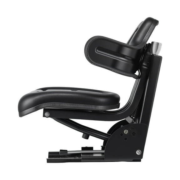 KFFKFF All-Purpose Forklift Chair, Resistant to Water Tractor Cushion Seat with Modifiable Back, Head Support & Safety Harness, Reliable Tractor Chair with Micro Switch, Broadly Suitable Chair