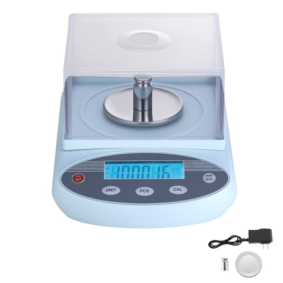 KFFKFF Analytical Balance, 200 g x 0.001 g, Precision Lab Scale with 13 Measurement Units, Digital Electronic Scale with Glass Draft Shield and Weighing Pan, Suitable for Laboratory, Jewelry