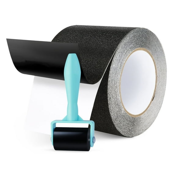 KFFKFF Anti-Slip Tape, 35 FT x 4 inch Non-Slip Grip Tape for Stairs and Steps, 80-Grit Aluminum Oxide High Traction Stair Treads with Durable Adhesive, Ideal for Indoor and Outdoor Applications