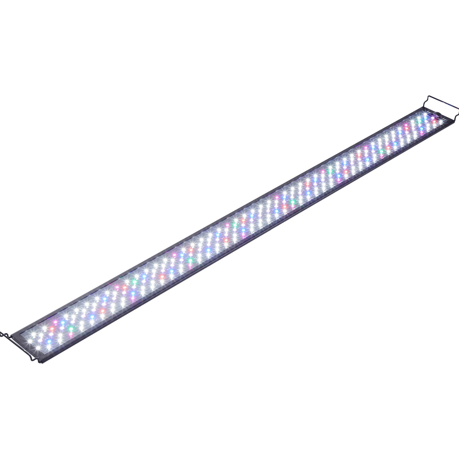 KFFKFF Aquarium Lighting, 42W with LCD Display, Offers Full Spectrum Light, 24/7 Nature Cycle, Brightness Control & Timer, Durable Aluminum Housing with Arms for 48"-54" Freshwater Aquariums