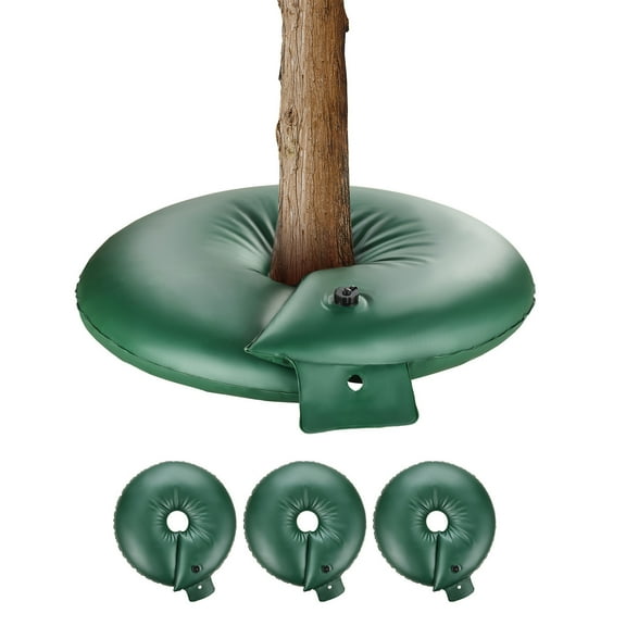 KFFKFF Arbor Hydration Circles, Set of 4, 20-Gallon Tree Hydration Sacks, 6-9 Hours Gradual Dispensation, Reusable Botanical Water Pouches, Water Conservation, Robust Irrigation Method