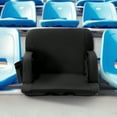 thumbnail image 1 of KFFKFF Stadium Seat Chair with Lumbar Support, Broad Reclining Bleachers with Padded Cushion, Collapsible Cushioned Lounging Chair with Hook Pocket Drink Holder, 1 of 9