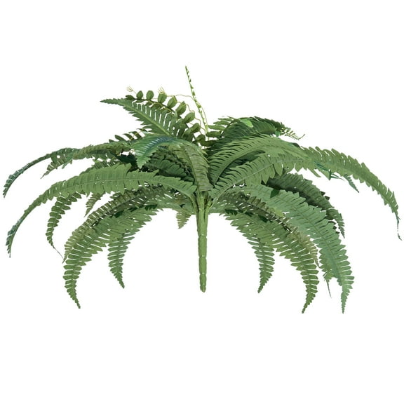 KFFKFF Artificial Ferns Set of 2, Approx. 35-39 Inch Diameter, Large Hanging Boston Ferns, Decorative Fake Plant with 35 Branches for Home and Office Use (Pot Not Included)