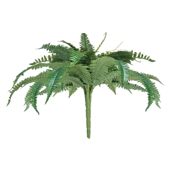 KFFKFF Artificial Ferns Set of 2, Natural Spread Diameter 31-34 Inch, Large Hanging Faux Boston Ferns, Decorative Fake Plant with 30 Branches for Home and Office (Pot Not Included)
