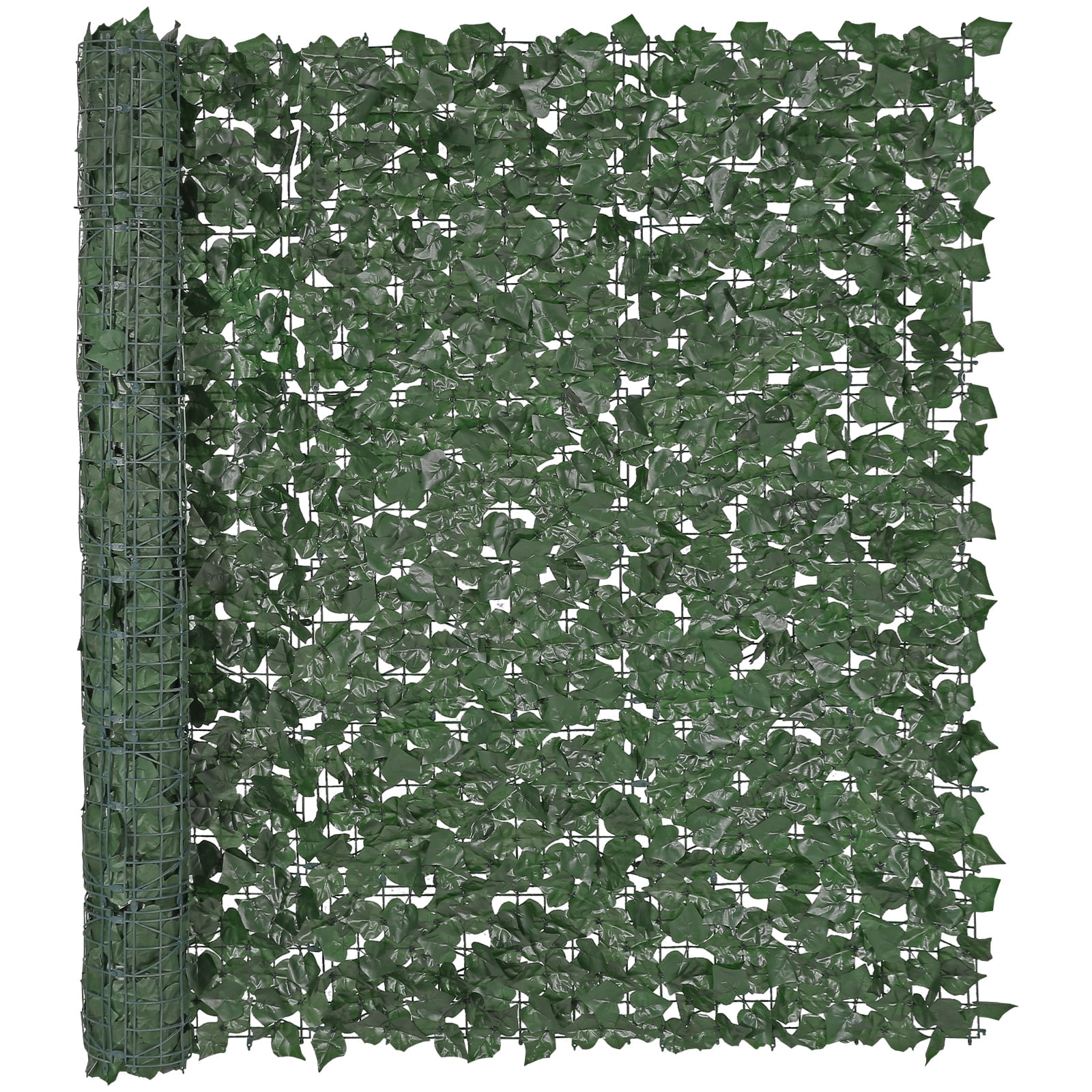 KFFKFF Artificial Ivy Privacy Fence, 59 x 98 in Green Wall Screen, Decorative Greenery with Reinforced Joints, Faux Leaf Panels for Outdoor Spaces like Gardens, Yards, Balconies, and Patios