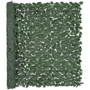 KFFKFF Artificial Ivy Privacy Fence, 59 x 98 in Green Wall Screen, Decorative Greenery with Reinforced Joints, Faux Leaf Panels for Outdoor Spaces like Gardens,