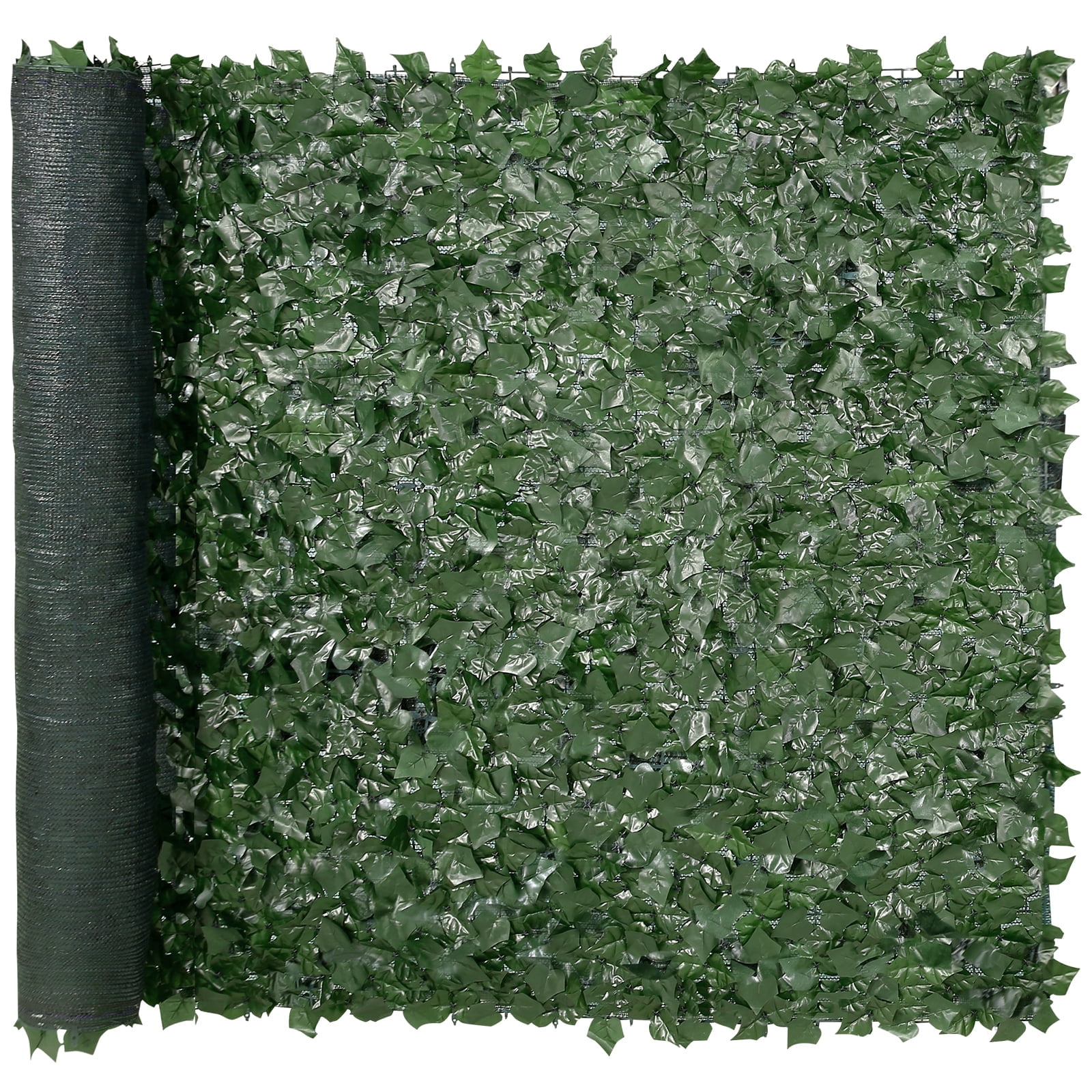 KFFKFF Artificial Ivy Privacy Fence, 59 x 98 in Green Wall Screen with Mesh Backing and Reinforced Joints, Decorative Faux Hedge for Outdoor Spaces like Gardens, Yards, and Balconies