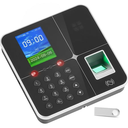KFFKFF Attendance System, Multi-Method Employee Time Recorder Including Facial Recognition, Fingerprint, RFID Cards, and PIN Entry, Independent Biometric Attendance Device