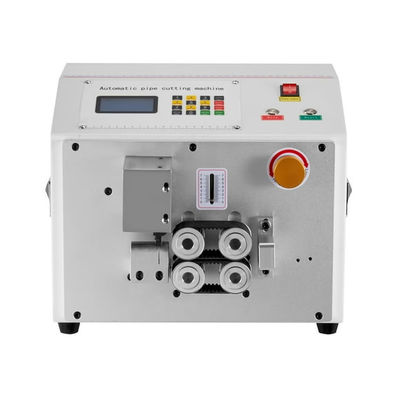 KFFKFF Automatic Heat-Shrink Tube Cutter with LCD Display, Adjustable Cutting Diameter 1mm-20mm, Cutting Length Range 0.1mm-99999.9mm, Suitable for PVC, PE, Silicone Tubes, and Soft Water Pipes