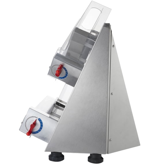 KFFKFF Automatic Pizza Dough Sheeter, 3-12 Inch, 370W, Electric Dough Roller, Up to 260 Pizzas/Hour, Adjustable Stainless Steel Pasta Roller Machine for Commercial Use