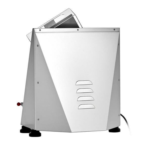 KFFKFF Automatic Stainless Steel Pizza Dough Roller, 3-14 Inch Electric Dough Sheeter, Commercial 370W Pasta Maker, Adjustable Thickness, 260 Pieces Per Hour, Includes Dough Press Lid