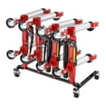 thumbnail image 1 of KFFKFF Automobile Dolly Holder, Storage Organizer with 360° Swivel Casters, Hydraulic Ratchet Lift Cart Stand, Jack Stand Storage Organizer, 4-Dolly Storage Ability, Suitable for Majority of Dollies, 1 of 9