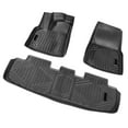 thumbnail image 1 of KFFKFF Automotive Floor Mats for Tesla Model Y 2021-2024, 3-Piece Set for Front and Rear Rows, Durable TPE Material, All-Weather Protection, Custom Fit SUV Liners, Easy to Clean, Black, 1 of 9