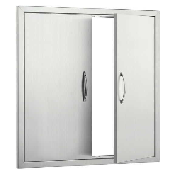 KFFKFF BBQ Island Door 31x31 Inch Access to Outdoor Kitchen Stainless Steel