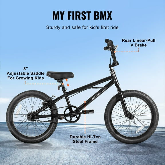 KFFKFF BMX Bicycle, Freestyle Cycle with 18-Inch Wheels, BMX Racing Cycle featuring 360° Rotor, Suitable for Novice to Experienced Riders, BMX Bikes for Teens and Adults, Robust Hi-Ten Steel Frame