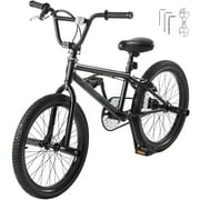 KFFKFF BMX Cycle, Freestyle Bike with 20-Inch Wheels, BMX Racing Cycle with 360° Rotator and 4 Pegs, Suitable for Novice to Skilled BMX Riders, BMX Bikes , Robust Hi-Ten Steel Frame