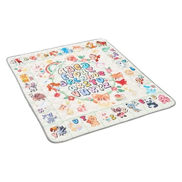KFFKFF Baby Play Mat, 59"x71" Soft, Thick, Non-Slip, Foldable & Rollable Baby Mat, Waterproof & Machine Washable Floor Cover for Play, Crawling for Babies, Toddlers & Infants