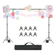 thumbnail image 1 of KFFKFF Backdrop Support, 7 x 10 ft Modifiable Picture Background Support Kit, Movable Backdrop Support with 3 Crossbars, Robust Projector Screen Support, for Photo Video Studio & Gathering, 1 of 10