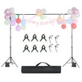 thumbnail image 1 of KFFKFF Backdrop Support, 8.5 x 10 ft Modifiable Picture Backdrop Support Set, Movable Scenery Backdrop Support with 2 Tripods, Robust Projector Screen Support, for Matrimony, Photography Video Studio, 1 of 9