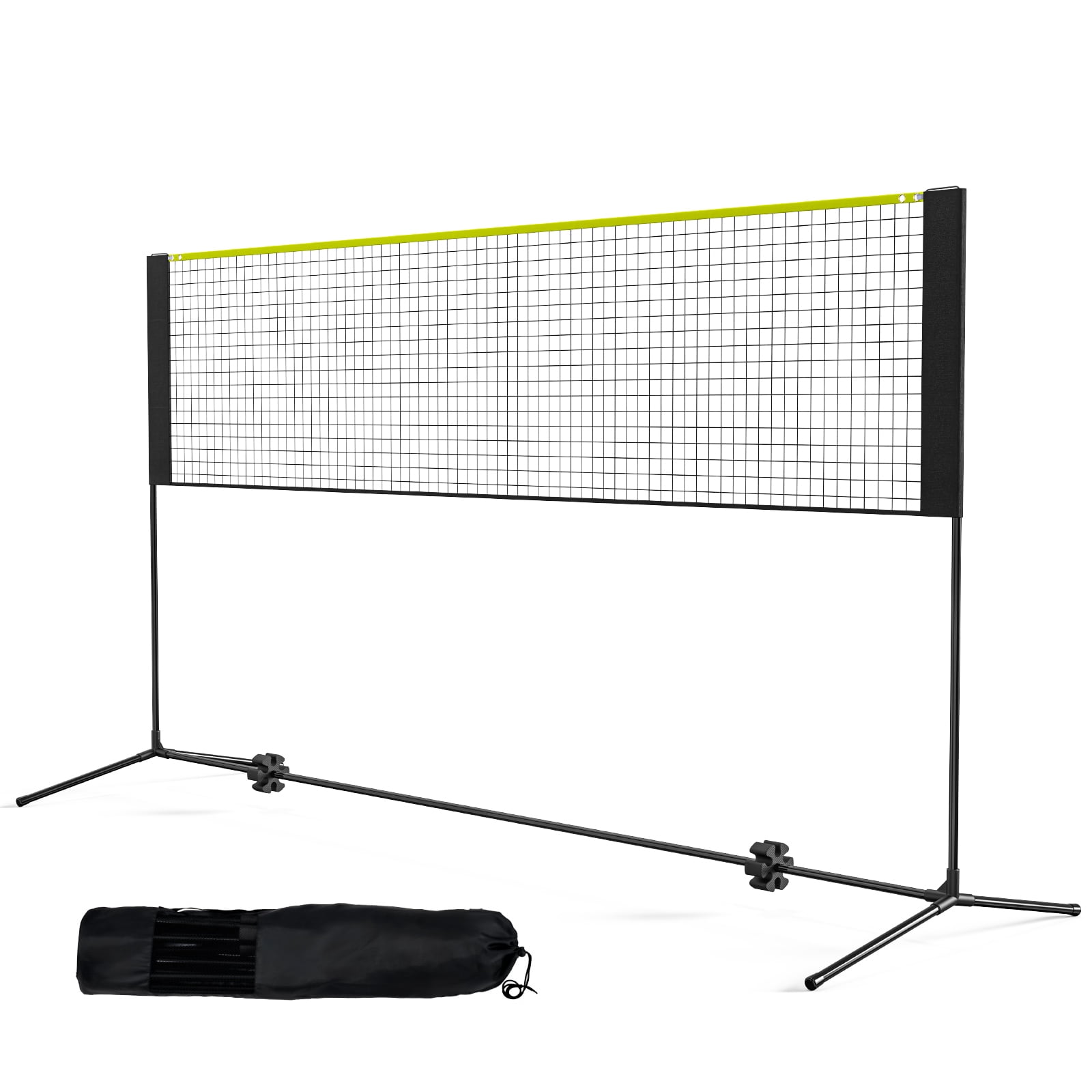 KFFKFF Badminton Mesh, Volleyball Net with Adjustable Height, 10ft Broad Collapsible Pickleball Mesh, Conveniently Portable Tennis Net Kit with Poles, Stand, and Transport Bag, Indoor/Outdoor Usage