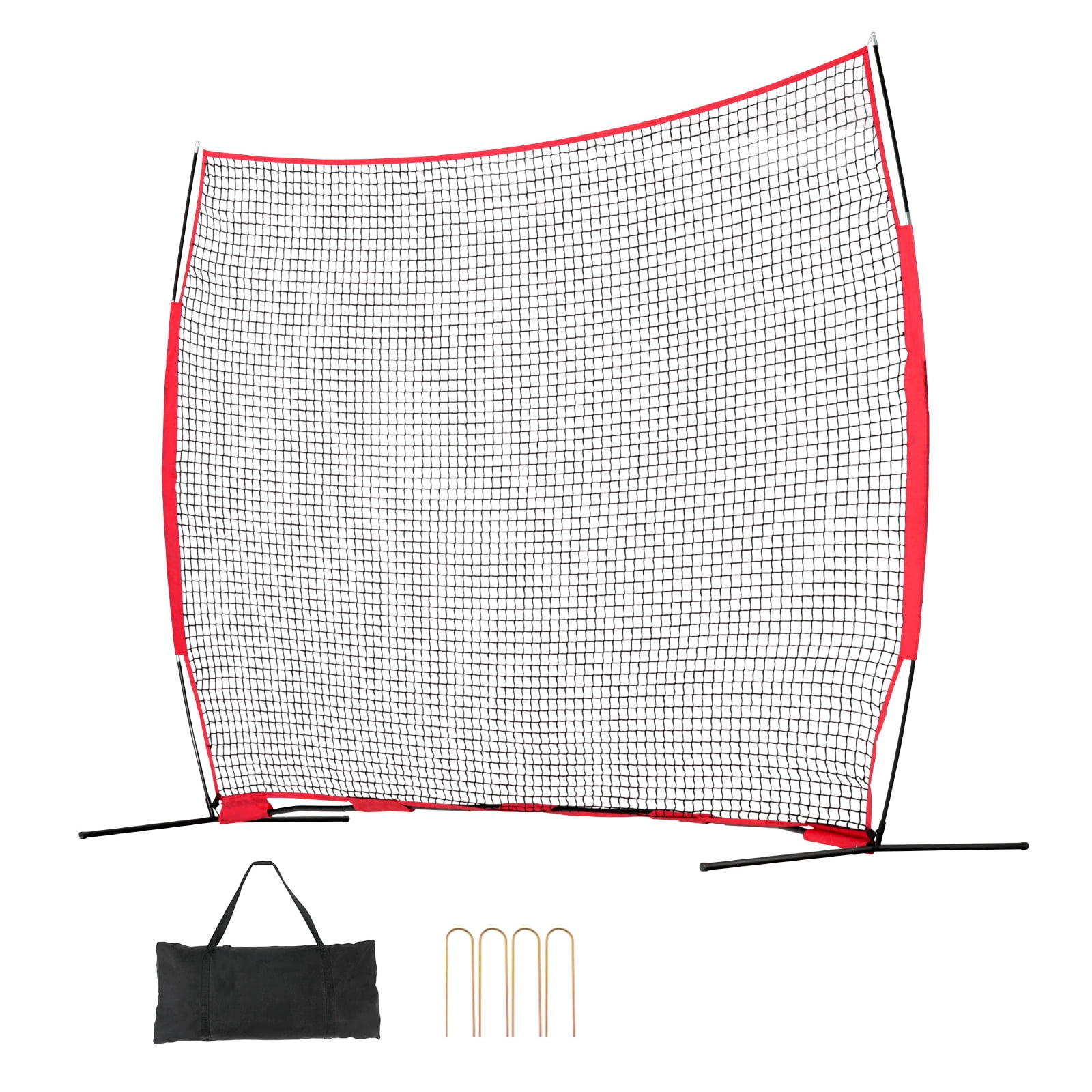 KFFKFF Barrier Netting, 12x9 ft Sports Ball Backstop, Transportable Training Gear with Storage Bag, Safety Shield for Baseball, Softball, Lacrosse, Soccer, Hockey Drills, Ideal for Home Use