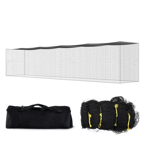 KFFKFF Baseball Batting Netting, 70x12x14ft Professional Softball Baseball Batting Hitting Training Net, Practice Portable Pitching Cage w/Storage Bag