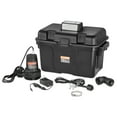 thumbnail image 1 of KFFKFF Basement Emergency Backup Sump Pump System, 2000GPH 0.17 HP, Includes 15V Adapter, Float Switch, 24/7 Monitoring Controller, Alerts, and Charger, Black, 1 of 9
