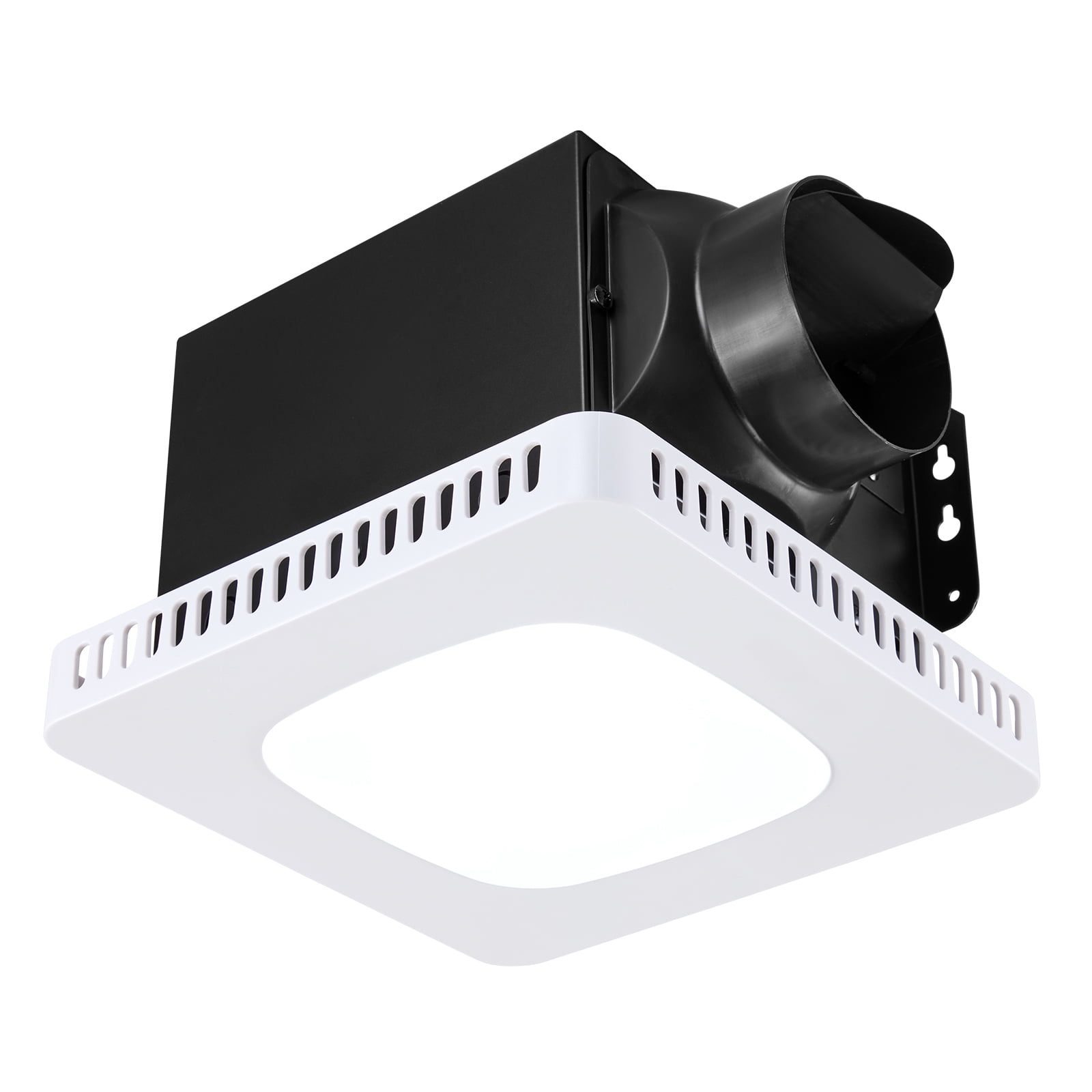 KFFKFF Bathroom Exhaust Fan with LED Light, 110 CFM Ventilation Fan, Adjustable Color Temperature, Quiet 1.5 Sones Operation, Durable AC Motor for Laundry, Storage, and Home Use, White