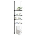 thumbnail image 1 of KFFKFF Bathroom Storage Above Toilet, 4-Level Adjustable Bathroom Organizer, Eco-friendly Steel 53"-132" High Storage Shelf Rack, Simple to Assemble Laundry Room Optimizer, Suitable for Compact Space, 1 of 9