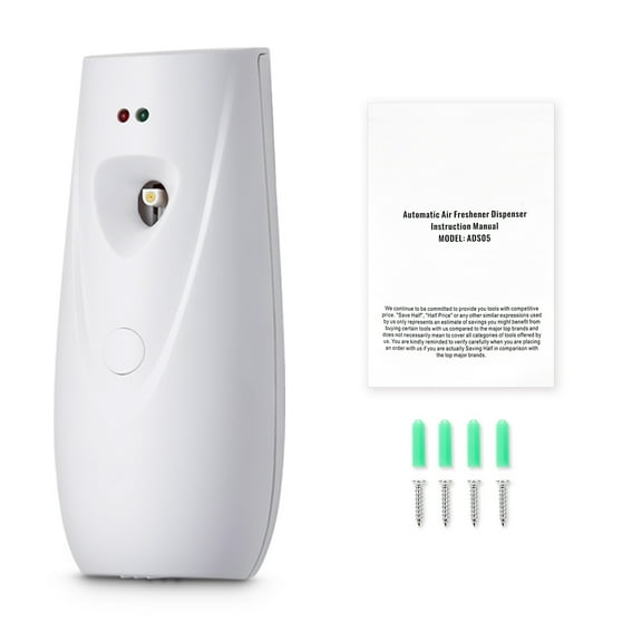 KFFKFF Battery-Powered Air Freshener Spray Device, Duo Set, Versatile Mounting Options, Adjustable Timing Function for Residential, Indoor Spaces, Restrooms, Workplaces, Lodging Facilities