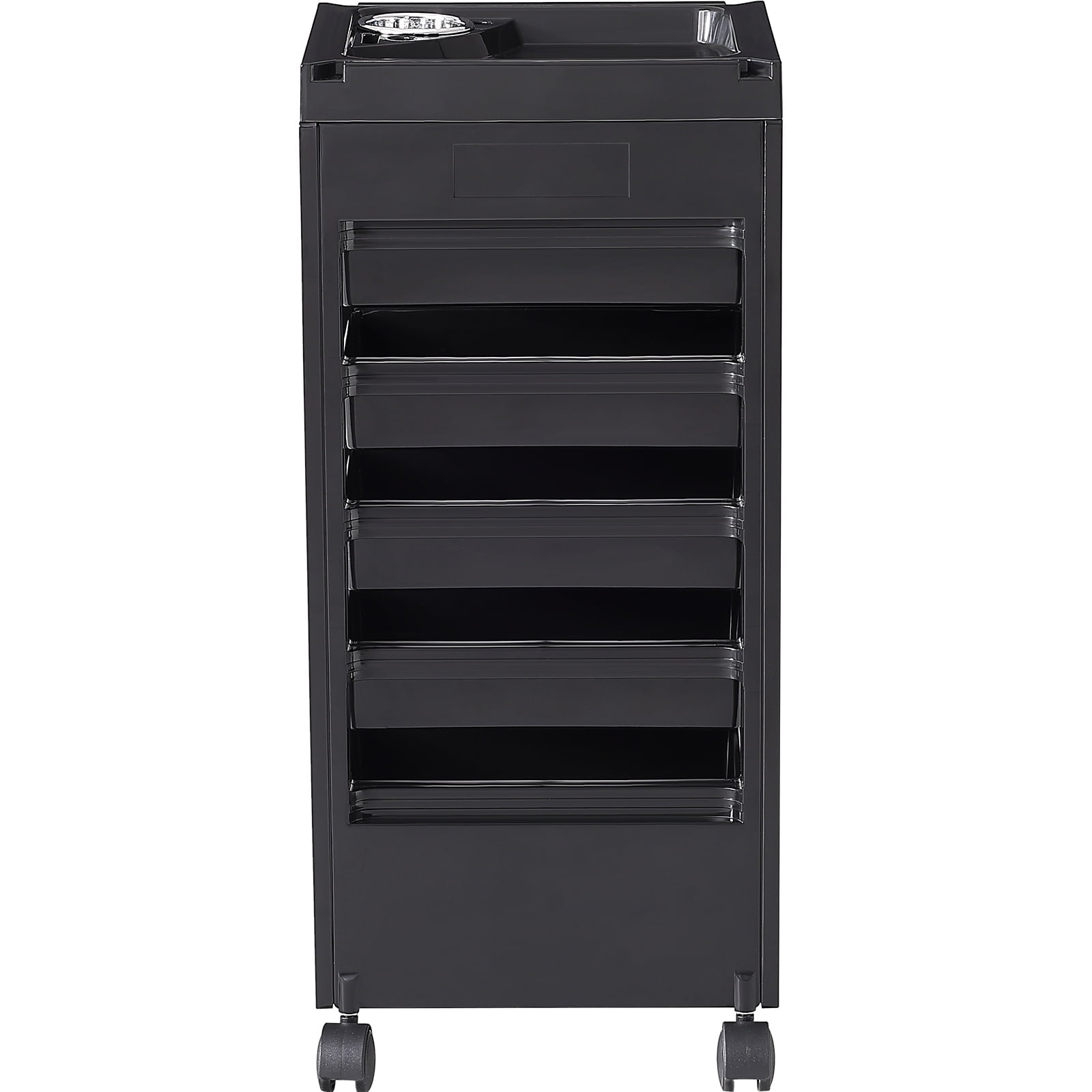 KFFKFF Beauty Salon Rolling Cart Plastic Salon Trolley with 5 Drawer and 4 Wheel
