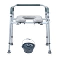 thumbnail image 1 of KFFKFF Bedside Toilet Seat Commode Chair Padded Seat Adjustable Height Raised, 1 of 9