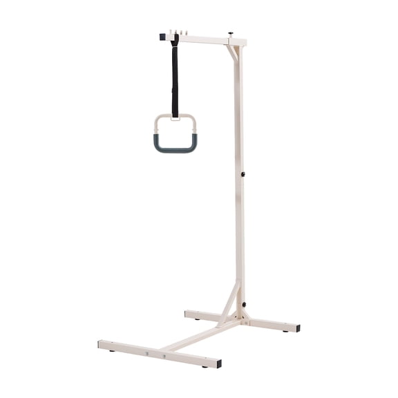 Kffkff Bedside Trapeze Bar, Robust Steel Self-Supporting Trapeze Bar with 250 LBS Load Limit, Pull Up Aid for Seniors & Handicapped, Suitable for