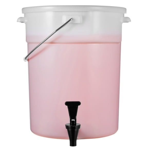 KFFKFF Beverage Server, 5 Gallon Party Drink Holder, Durable Plastic Water Dispenser with Tap and Cover, Suitable for Iced Tea, Lemonade, and Water, Ideal for Restaurants, Hotels, and Events