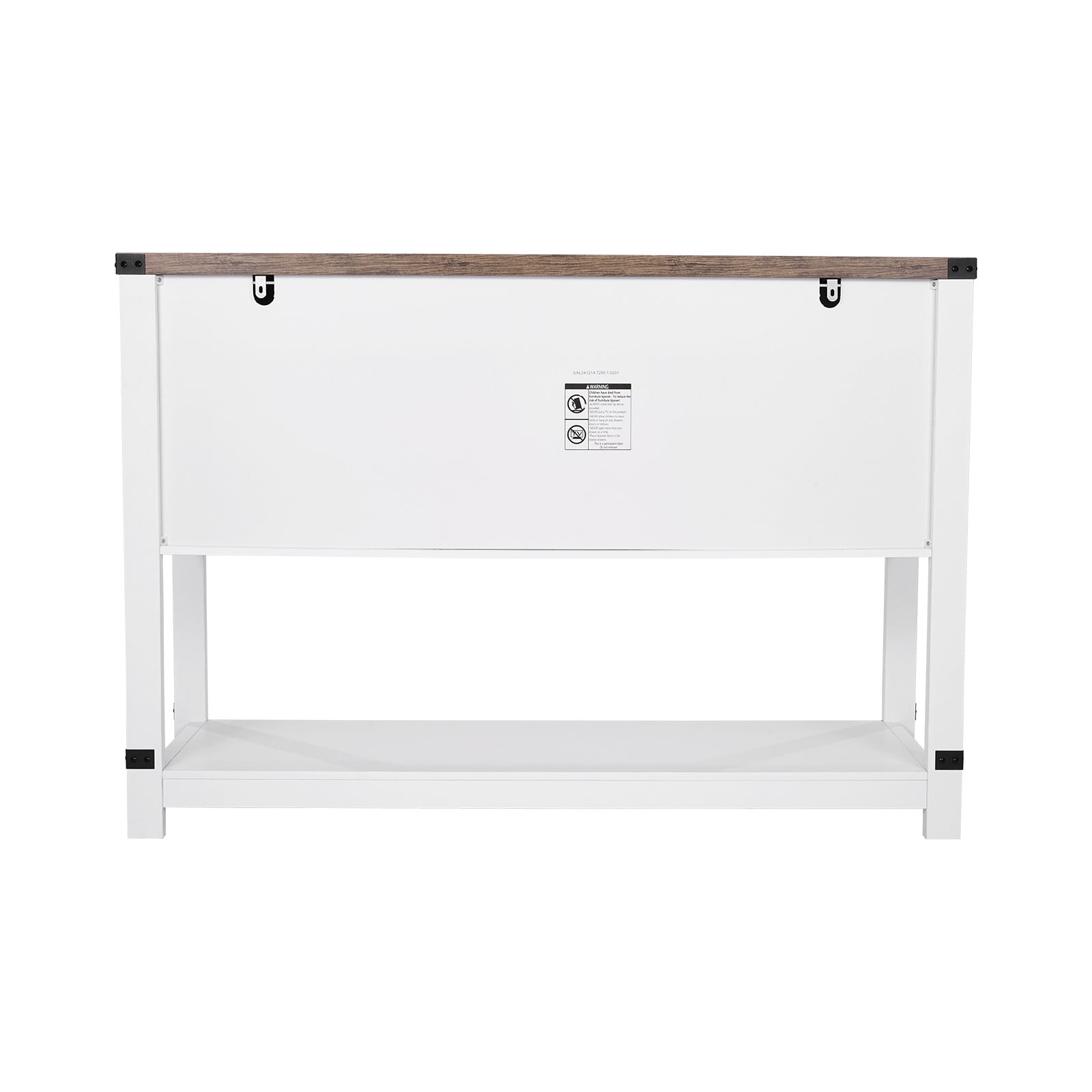 KFFKFF Beverage Station Cabinet, Dimensions 47.3 x 15.7 x 32.7 inches, Rustic Beverage Station Cabinet with Quadruple Storage, Beverage Station Table with Sliding Doors