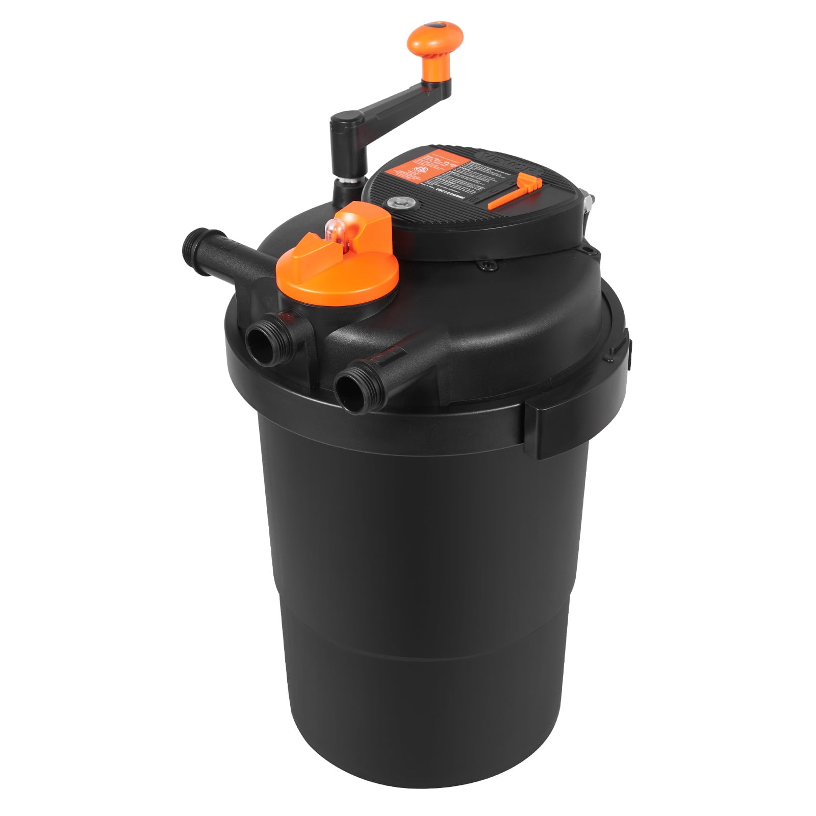 Black and Orange 11" Bio Pressure Pond Filter with UV Light