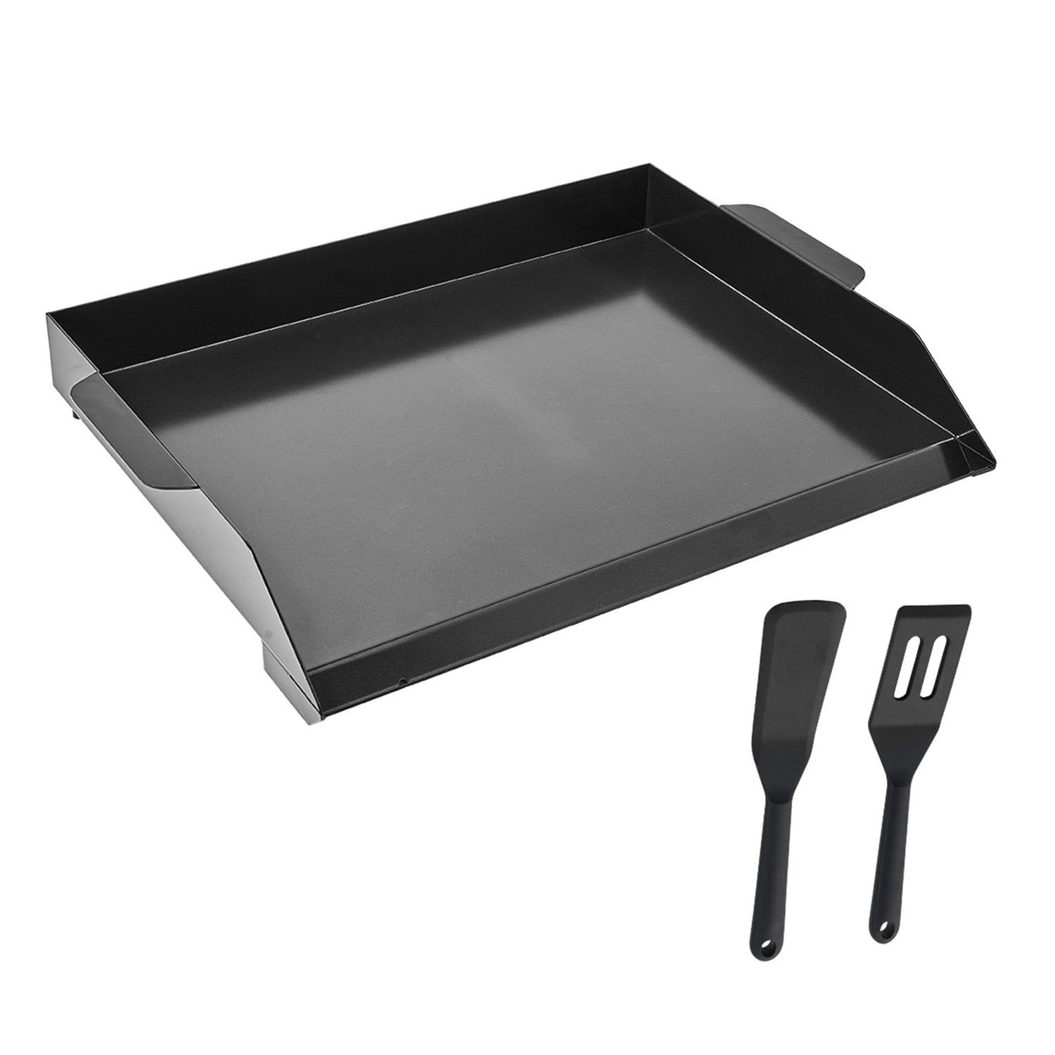 KFFKFF Carbon Steel Griddle, 22x16 inches Rectangular Flat Top Plate Grills, Suitable for BBQ Grill, Teppanyaki, Compact and Transportable, Ideal for Outdoor Gatherings and Camping, Black